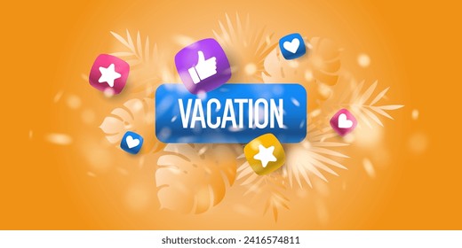 Un afiche con las vacaciones de inscripción. Elementos para el diseño. Gráficos vectoriales modernos.