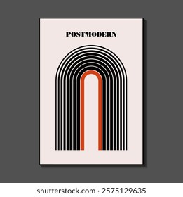 Poster inspired postmodern of vector abstract dynamic symbols with bold geometric shapes, useful for web background, poster art design, magazine front page, hi-tech print, cover artwork