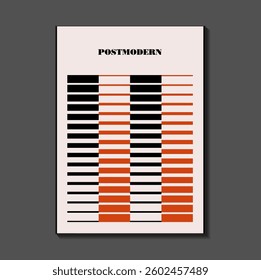 Poster inspired postmodern of vector abstract dynamic symbols with bold geometric shapes, useful for web background, poster art design, magazine front page, hi-tech print, cover artwork.