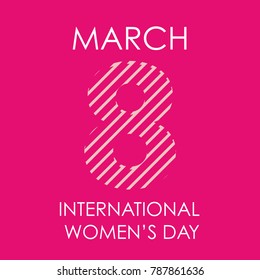 poster international day of the woman line inclined vector