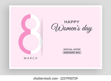 Poster International Happy Women s Day 8 March.
Template for UI, Web, Banner, or Greeting Card. Place for text