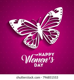 poster international happy womens day 8 march floral greeting card
