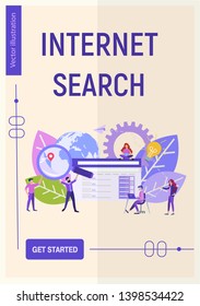 Poster Internet Search Concept vector illustration