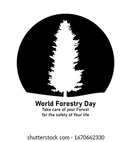 poster invitation to care for the forest, for world forest day. go green nature vector

