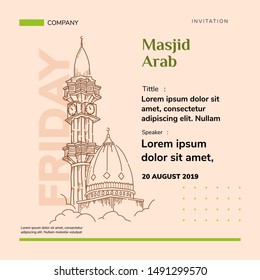 poster islamic invitation, learning about islam,Happy new hijri year,islamic new year,Islamic design background,Poster learn holy book islam