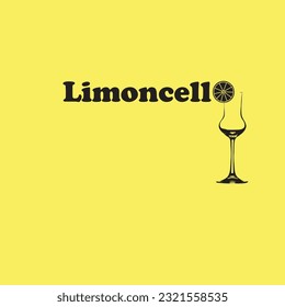 Poster for Italian strong alcoholic drink Limoncello