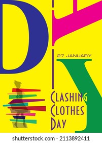 Poster for the January event - National Clashing Clothes Day