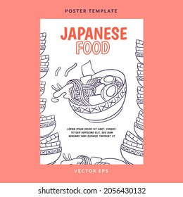 Poster of Japanese food restaurant for print