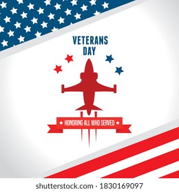 poster of jet in veterans day united states vector illustration design