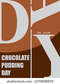 Poster for the june event - National Chocolate Pudding Day