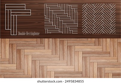 Poster laminate double herringbone. Vector illustration