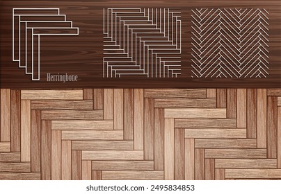 Poster laminate herringbone. Vector illustration