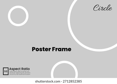 Poster layout in 3:2 aspect ratio featuring a modern three circle photo frame