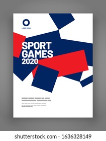 Poster layout design for sport event, invitation, awards or championship. Sport background.