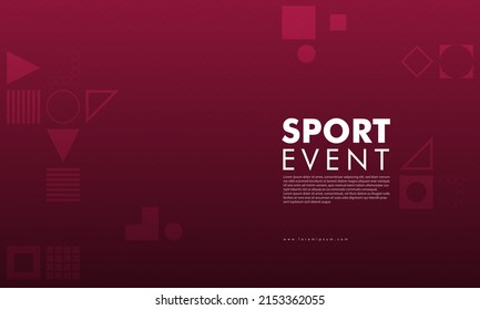 Poster layout design for tournament, invitation, awards or cup. Layout design template with geometric shapes. Vector Illustration