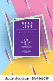 Poster layout template/ Abstract background design/ Graphic design/ Geometrical shape pattern vector art/ Book cover
