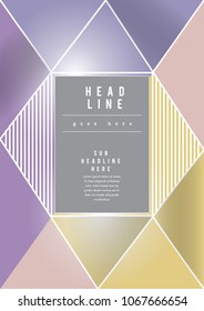 Poster layout template/ Abstract background design/ Graphic design/ Geometrical shape pattern vector art/ Packaging background art
