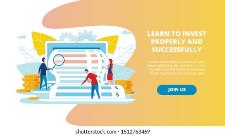 Poster Learn to Invest Properly and Successfully. Using Advertising to Attract New Targeted Visitors to Page on Social Networks.  