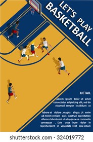 Poster Let's Play Basketball