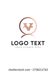 Poster letter type V logo template, Vector logo for business and company identity 