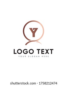 Plantilla de logotipo tipo de letra de cartel Y, logotipo de vectores para identidad empresarial y de empresa 
