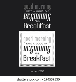 Poster lettering Good morning! 