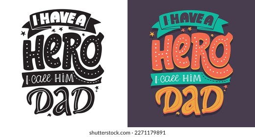 Poster with lettering quote about life. Lettering slogan. Motivational phrase for print design. Vector