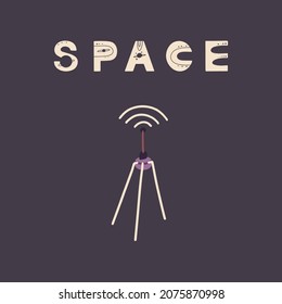Poster with lettering space. Vector illustration for posters, prints and cards