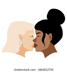 Poster of lgbt symbols as people, vector illustration.