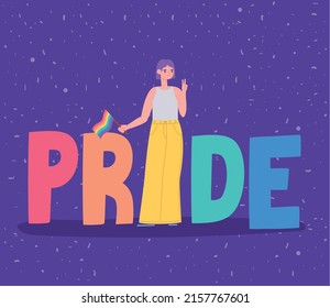 poster of lgtbq pride with a woman