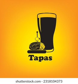 Poster for a light snack with beer - Tapas