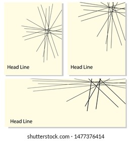 Poster with line abstract vector shapes baner design.