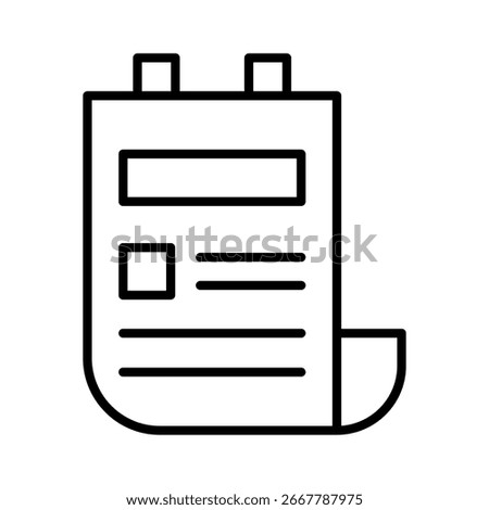 Poster line icon vector illustration