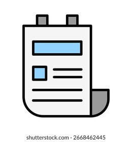Póster Ilustración vectorial de iconos de color lineal