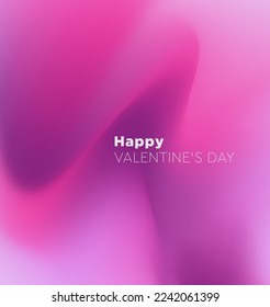 Poster liquid pink and red color. Templates for Happy Valentine's day. Abstract wave for social media posts, mobile apps, banner design. Vector illustration.