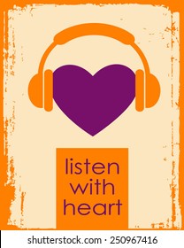 poster listen with heart