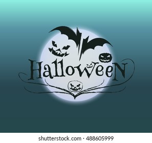 Poster, logo typography of a halloween. Vector Illustration.