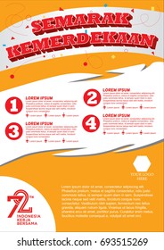 Poster Lomba 17 Agustus 2017. Indonesia Independence Day. Translation: Splendid Independence Day