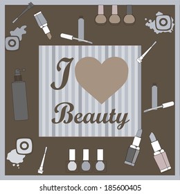 Poster I love beauty