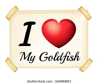 Poster I love my goldfish 