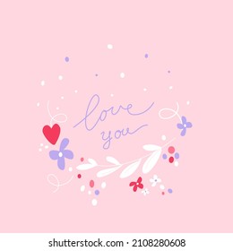 Poster, das ich liebe, dass du für den Valentinstag geschaffen hast. Poster, Flyer, Tapete, Postkarten, Textilien.