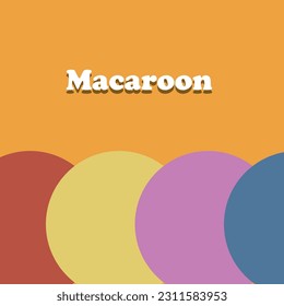 Poster Macaroon. Biscuit cookies made from almonds and other nuts flavored with honey and spices.