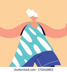 afiche con diseño de ilustración vectorial sin rostro de hombre de pie