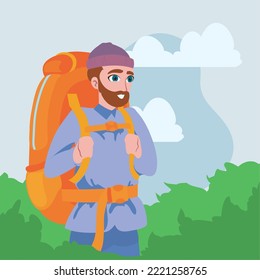 Poster für Menschen, die mit einem Rucksack reisen