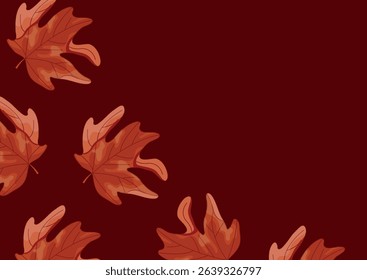 poster with a maple leaf in red colors with a bent corner on a red background, for Canada Day or autumn design