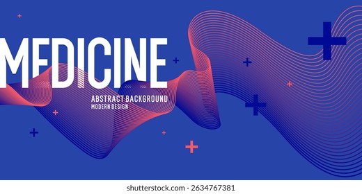 Poster for medical clinics. An illustration on the topic of the healthcare system. Abstract background, design elements. Health and treatment. A template for posting information.