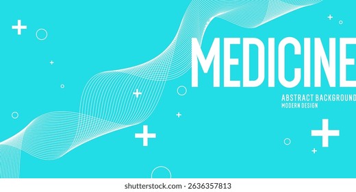 Poster for medical clinics. An illustration on the topic of the healthcare system. Abstract background, design elements. Health and treatment. A template for posting information.