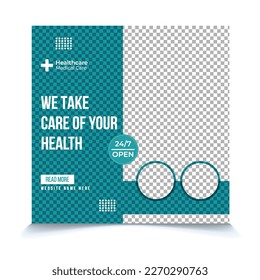 A poster for a Medical healthcare service social media post template