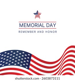 Poster Memorial Day Flat Design