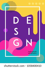Poster Memphis Abstract Design 